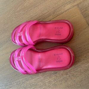 Telfar Vibrant Pink Slide Sandals